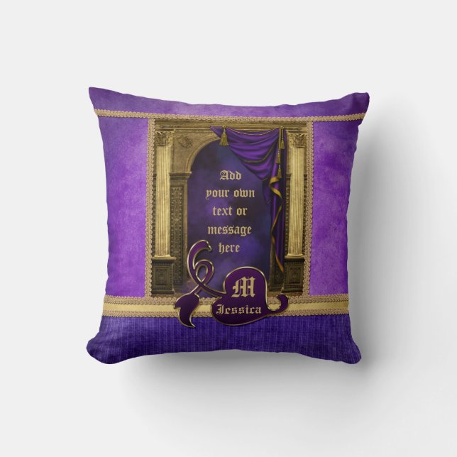 Coussin La violette classique magnifique de colonnes de (Recto)
