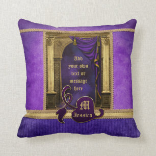 Coussin La violette classique magnifique de colonnes de