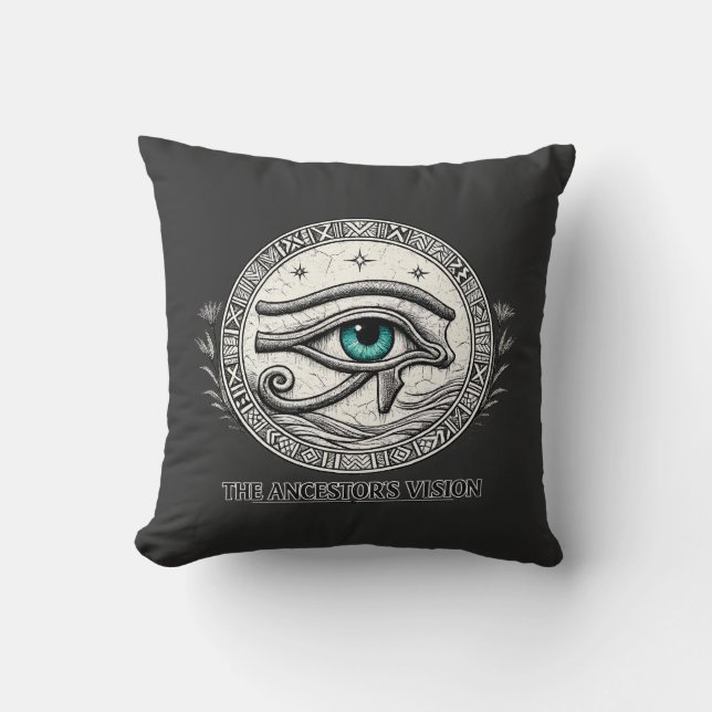 Coussin La Vision de l'Ancêtre | Œil d'Horus  (Recto)