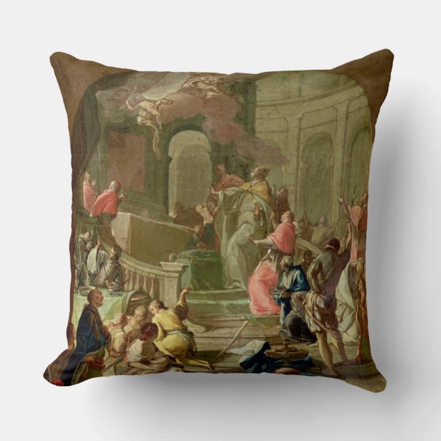 Coussin La vision de St Benoît, c.1760 (Recto)