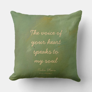 Coussin La Voix De Votre Coeur Jetez L'Oreiller - Vert