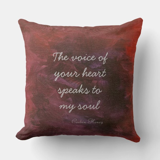 Coussin La Voix De Votre Coeur Lance L'Oreiller - Violet (Recto)