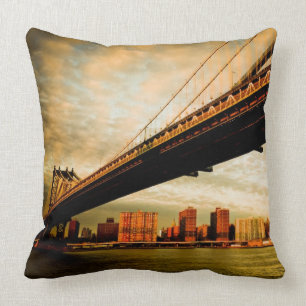 Coussin La vue de pont de Manhattan du côté de Brooklyn