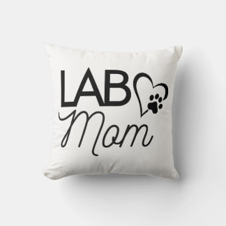 Coussin "Lab Mom" Carré Jeu d'oreiller