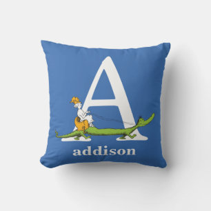Coussin L'ABC de Dr Seuss : Lettre A - Blanc Ajoutez vot