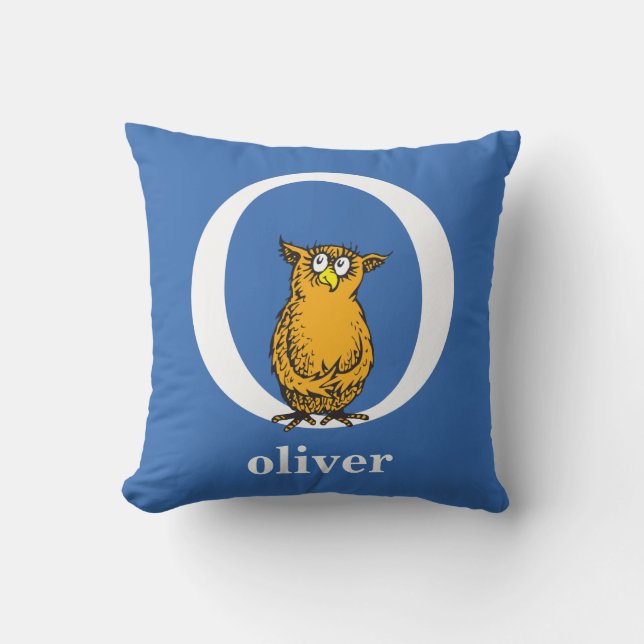 Coussin L'ABC du Dr Seuss : Lettre O - Blanc | Ajoutez vot (Recto)