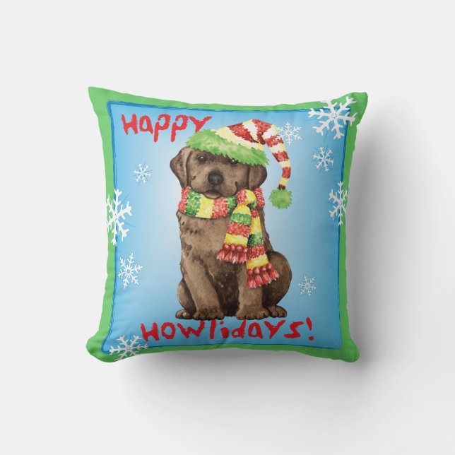 Coussin Laboratoire heureux de chocolat de Howlidays (Recto)