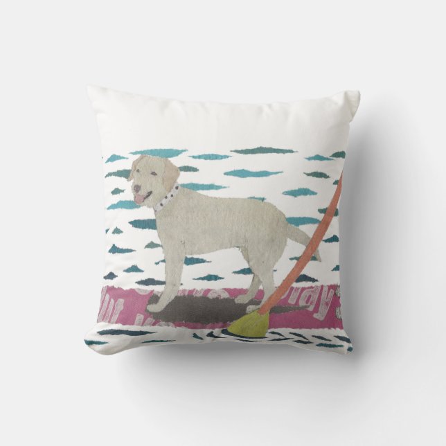 Coussin Laboratoire jaune, labrador retriever, chien de (Recto)