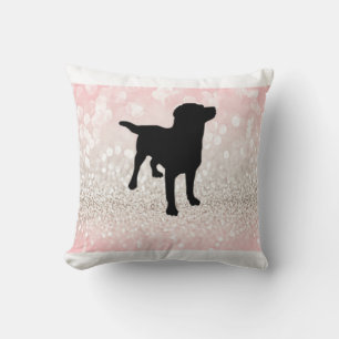COUSSIN LABORATOIRE NOIR AVEC ROSE CLAIRE ET COULEUR BLANC