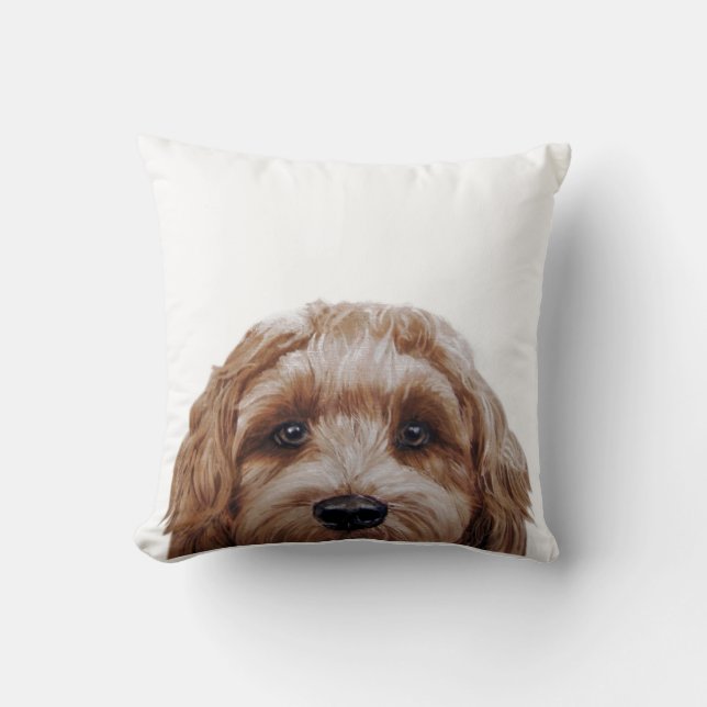 Coussin Labradoodle Brown Tableau original de miart (Recto)