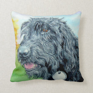 Coussin Labradoodle noir