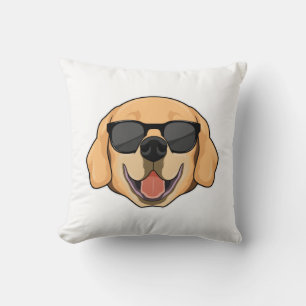 Coussin Labrador avec lunettes de soleil