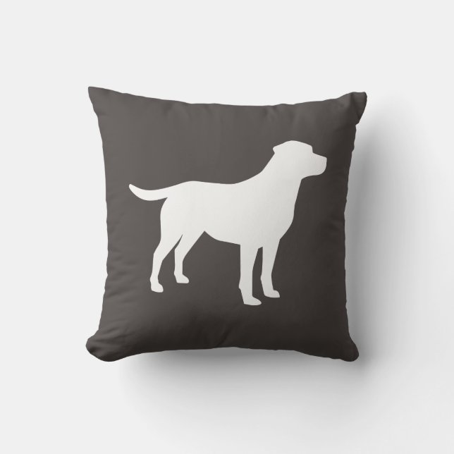 Coussin Labrador Baby shower de chien Laboratoire gris Neu (Recto)