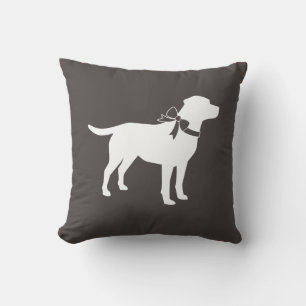 Coussin Labrador Baby shower de chien Laboratoire gris Neu