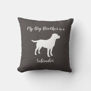 Coussin Labrador Baby shower de chien Laboratoire Gris Sex