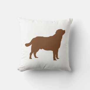 Coussin Labrador Brown Silhouette Standing Lab