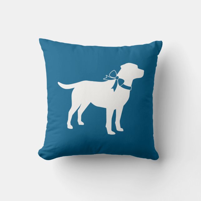 Coussin Labrador Chien Baby shower Blue Boy Lab (Recto)