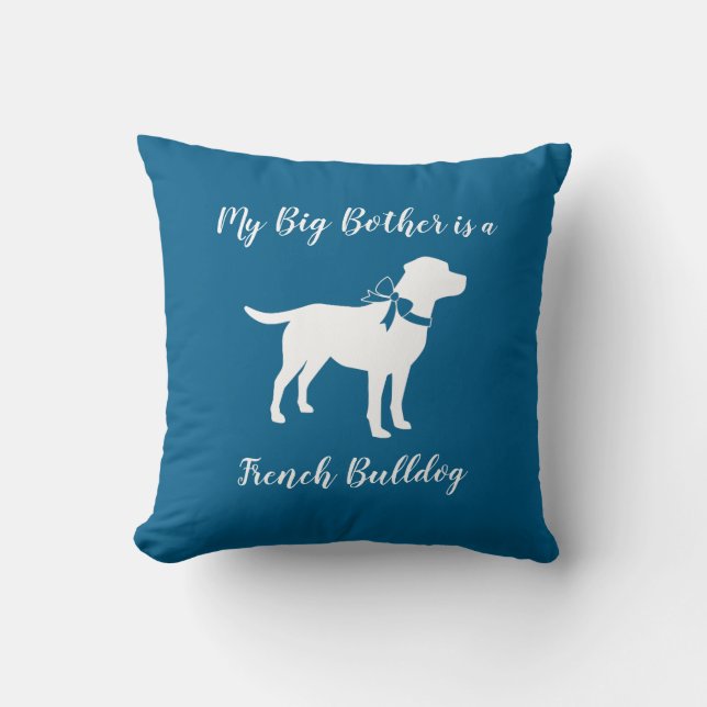 Coussin Labrador Chien Baby shower Blue Boy Lab (Recto)