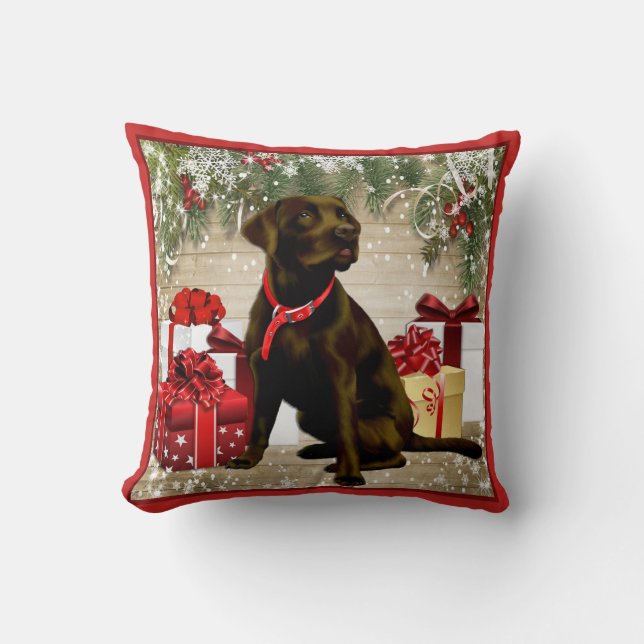 COUSSIN LABRADOR CHOCOLATE DE NOËL (Recto)