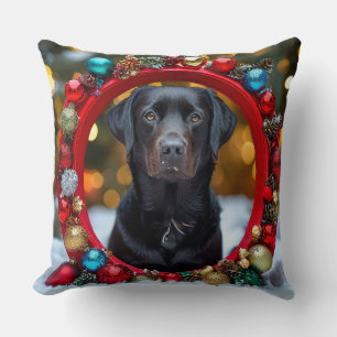 Coussin Labrador de Noël