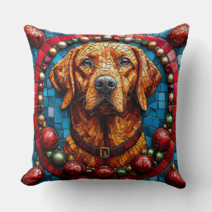 Coussin labrador de Noël chien