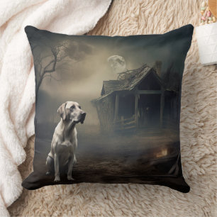 Coussin Labrador Halloween Épouvantable