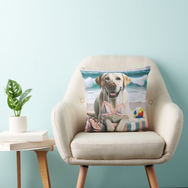 Coussin Labrador Retriever Avec Haut Bikini (Chaise)