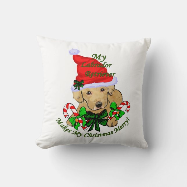 Coussin Labrador Retriever Christmas (Recto)