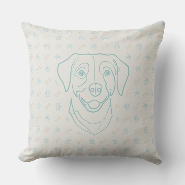 Coussin Labrador Retriever. Édition Bonheur ! (Recto)