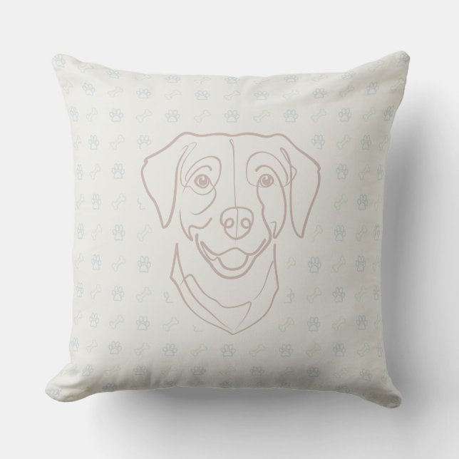 Coussin Labrador Retriever. Édition Bonheur ! (Recto)