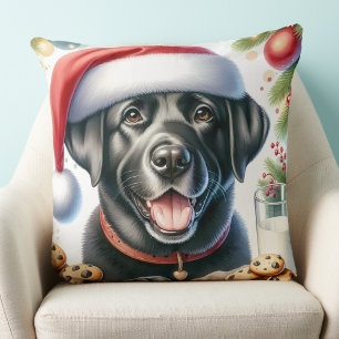 Coussin Labrador Retriever Holiday Père Noël Chien Noël