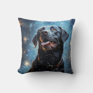 Coussin Labrador Retriever noir