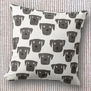 Coussin Labrador Retriever Noir Mignon