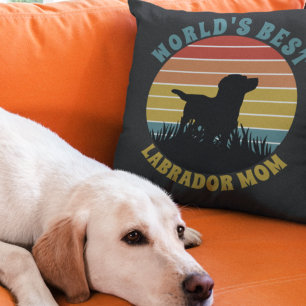 Coussin Labrador Retro Sunset Personnalisé