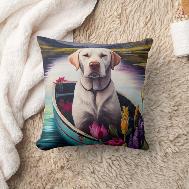 Coussin Labrador sur une rame : une aventure Pittoresque (Couverture)