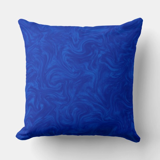 Coussin L'abrégé sur tonal bleu royal a tourbillonné (Recto)