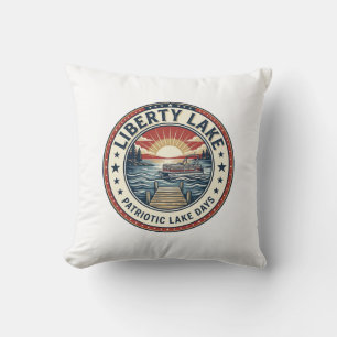 Coussin Lac de la Liberté Patriote Vie Lac Patriote Vintag