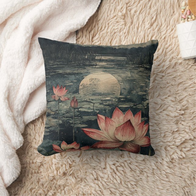 Coussin Lac de lotus au clair de lune (4) (Couverture)