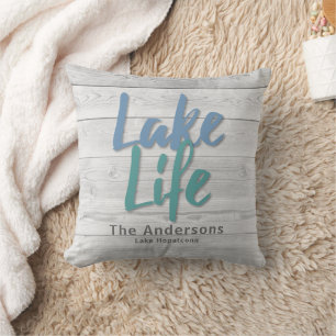 Coussin Lac Life Bois Dock Jeu d'oreiller