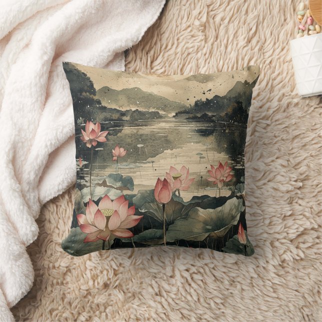 Coussin Lac Lotus au Clair de Lune (1) (Couverture)