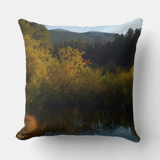 Coussin Lac Sprague à l'automne (Recto)