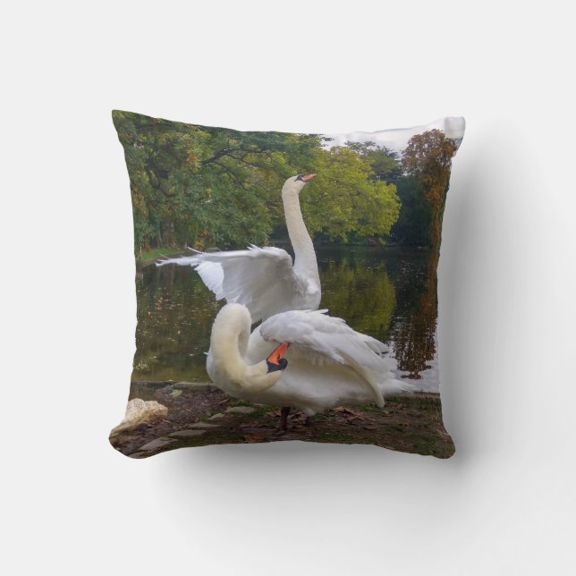 Coussin Lac Swan (Recto)