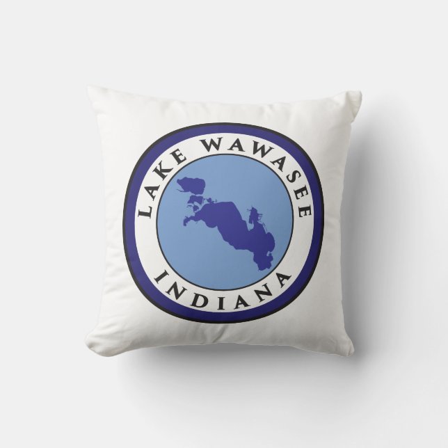Coussin Lac Wawasee, Indiana (Recto)