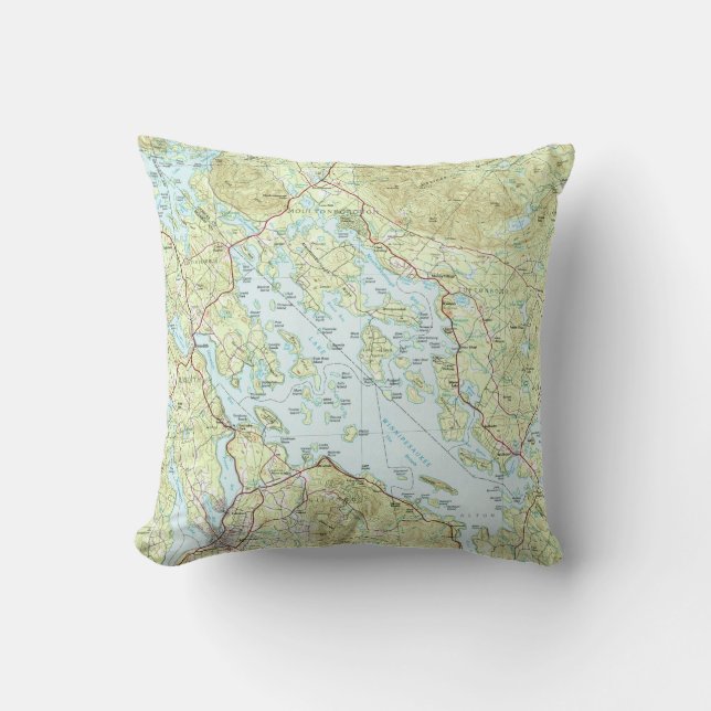 Coussin Lac Winnipesaukee Map (1986) (Recto)