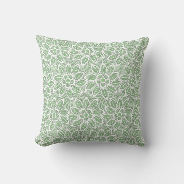 Coussin LACE VERTE BLANCHE DOUBLESIDED Cushion (Recto)
