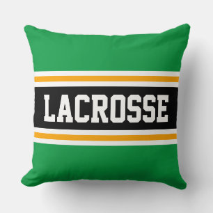 Coussin LACROSSE Gras Vert Jaune Noir Gris Stripes Athléti