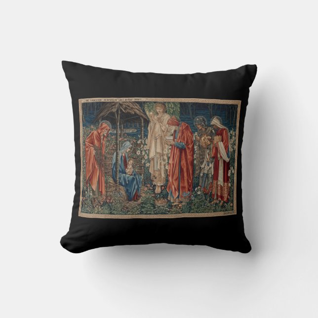 Coussin L'Adoration des Mages (par Edward Burne-Jones) (Recto)