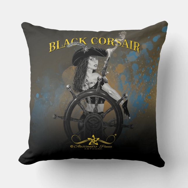 Coussin Lady Black Corsair (Recto)