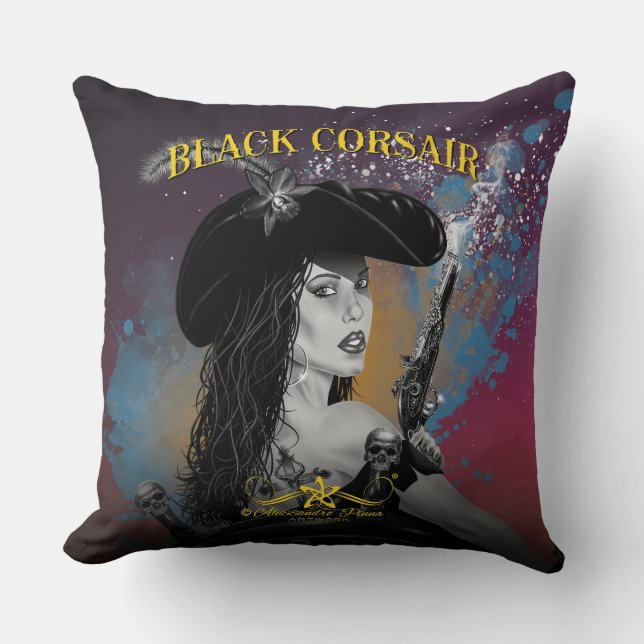 Coussin Lady Black Corsair (Recto)