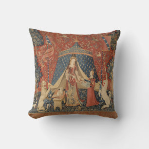 Coussin Lady Et La Licorne Moyen Age Tapisserie Vintage